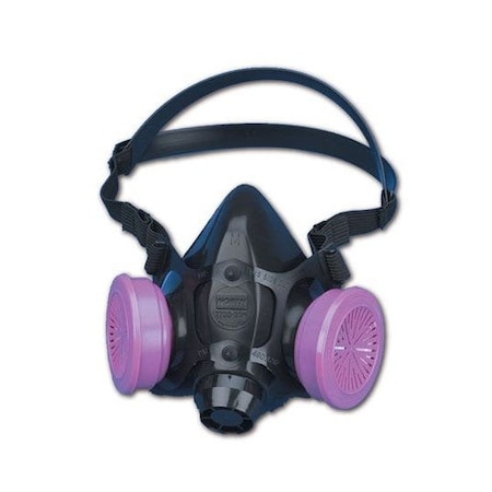 HONEYWELL NORTH 7700 Series Silicone Half Mask Respirator, Without Filters 770030L